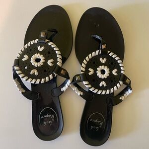 Jack Rogers Black and White Women's Jelly Sandals